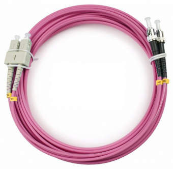 патч-корд оптический cabeus fop-50-om4-sc-st-20m (9128c)