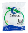 патч-корд cabeus pc-utp-rj45-cat.5e-0.5m-gn-lszh