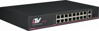 16-портовый коммутатор ethernet с поддержкой poe ltv-2s16f3h-p
