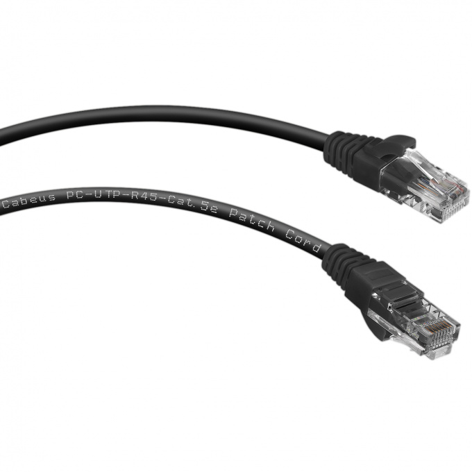 патч-корд cabeus pc-utp-rj45-cat.5e-0.5m-bk-lszh