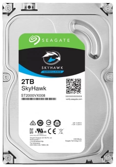 жесткий диск seagate skyhawk 2тб, hdd, sata iii, 3.5 (st2000vx008)