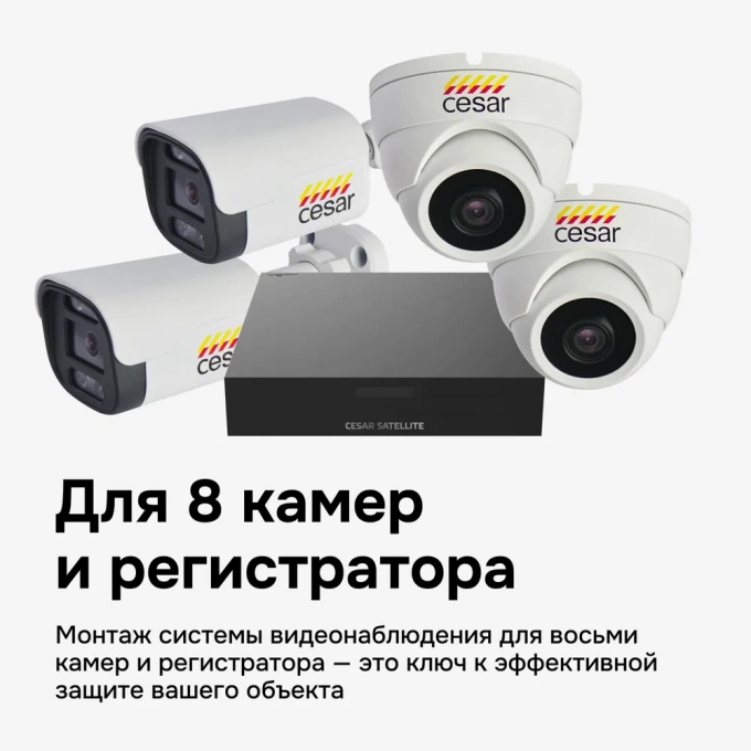 Малый монтажный комплект Cesar для 8х канального регистратора малый монтажный комплект cesar для 8х канального регистратора