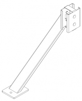 упор для стоек секции ограждения perco-mb-16.9