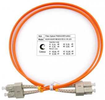 шнур оптический duplex cabeus fop-62-sc-sc-25m (8440c)