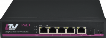 4-портовый коммутатор ethernet с поддержкой poe ltv-3s04g2h-p