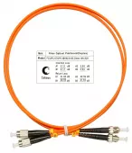 Шнур оптический duplex CABEUS FOP-62-FC-ST-7m (8407c)