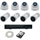 IPTRONIC Комплект IP дом/дача Bullet-Dome Kit 4-4 iptronic комплект ip дом/дача bullet-dome kit 4-4