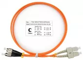 Шнур оптический duplex CABEUS FOP-62-SC-FC-2m (7619c)